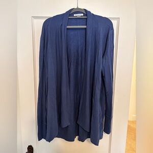 Athleta Blue Cardigan Sweater Lightweight Open-Front, size Small